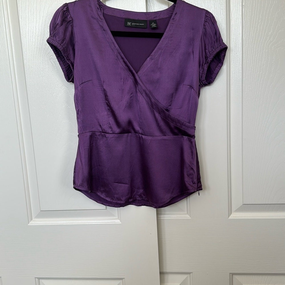 INC Purple Women's Silk Top